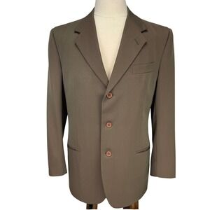 ROMEO GIGLI Vintage 3-Button Khaki Taupe Red Undertone Blazer Jacket (42" Chest)